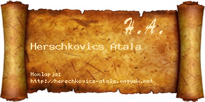 Herschkovics Atala névjegykártya